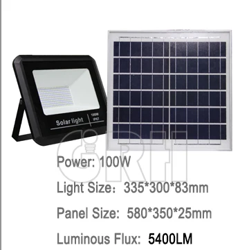 60w solar powered motion sensor led flood light