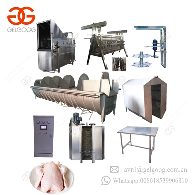 Chicken Feather Plucking Scalding Cutting Butcher Production Line Quail