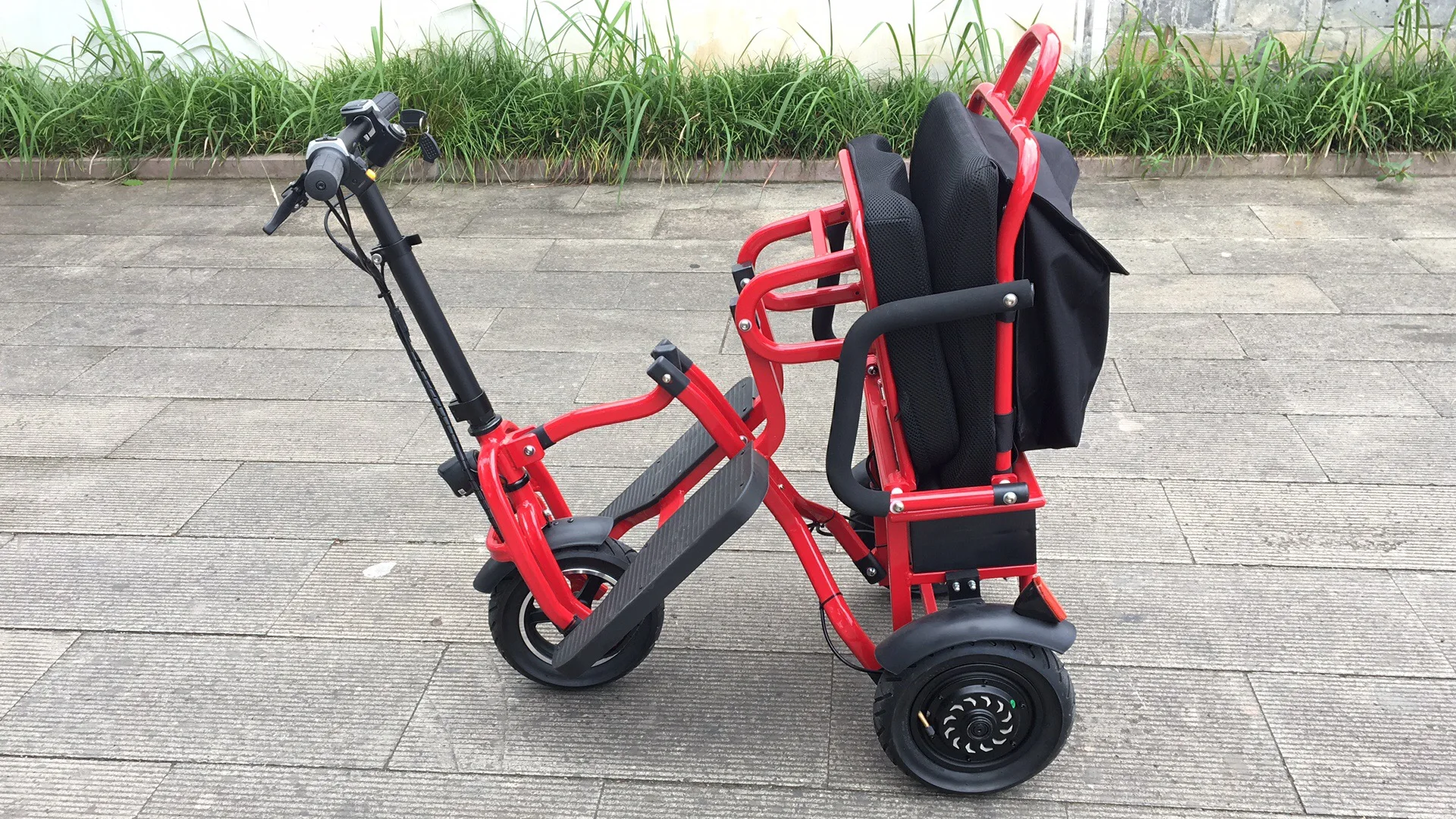 folding weight electric tricycle adults scooter enclosed battery lithium 48v 350w