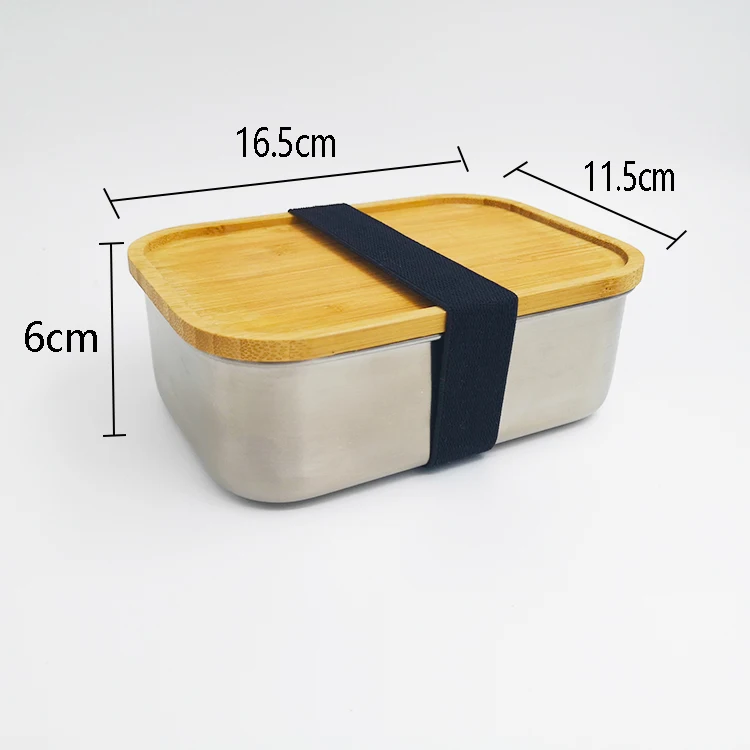 Bento Lunch Box Bamboo Food Container Portable Lunch Box Stainless