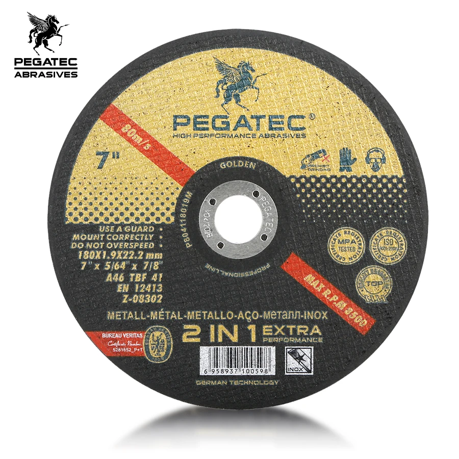7 INCH X 3MM DEPRESSED CENTRE ALUMINIUM EURO CUT PACK 25 CUTTING DISCS 180MM