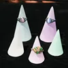 Colorful resin Jewelry Display Stand clear lucite Cone Shape ring holder