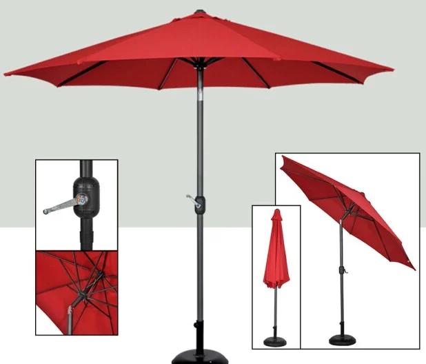 Oem Outdoor Furniture Patio Solar Large Beach Umbrella Gardeners Eden