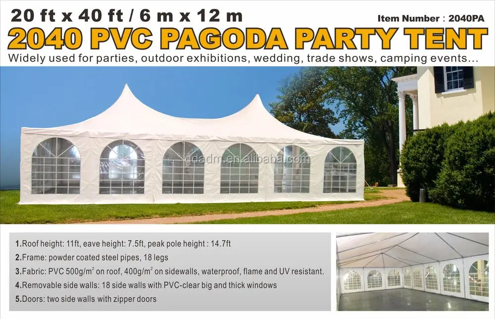 Hoge Goede Kwaliteit 20 Ft X 40 Ft Pagode Party Tent Te Koop Hoge Goede Kwaliteit 20 Ft X 40 Ft Pagode Party Tent Te Koop