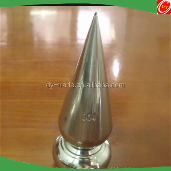 stainless steel spear with base for decorative fittings