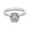 XZC micro setting and big cubic zirconia halo ring (PES6-855)