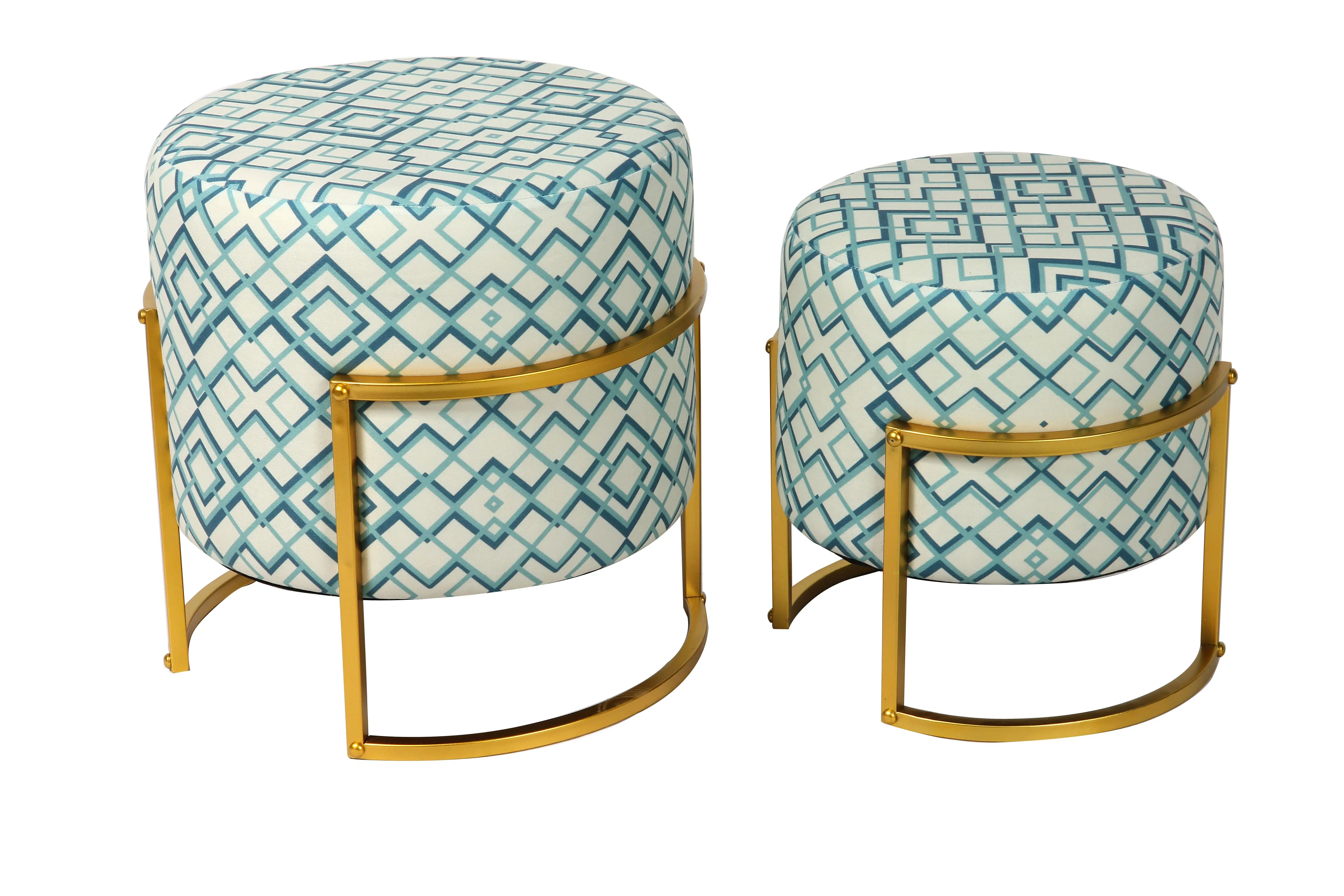 小圆凳奥斯曼可堆叠脚凳皮革 pouf 奥斯曼脚休息为客厅