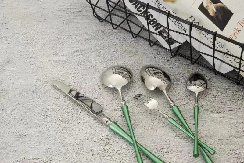 Luxury Design and Romantic Creative Stainless Steel 304 Metal Tableware Cutlery Set