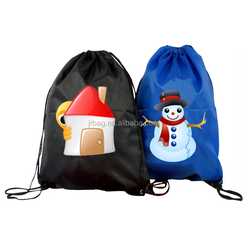 Sports Polyester Drawstring Backpack Bag for Kids with Custom Logo