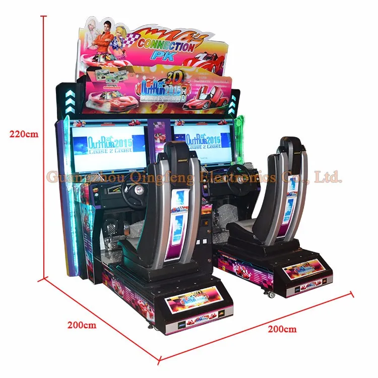 Qingfeng 2 player car racing electronic game Outrun arcade simulator car racing game machine maximum tune arcade game machine