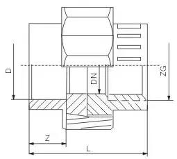 PVC Socket Union for pipe fittings/Union PN16 for water supply