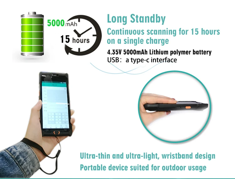 Courier IP67 RFID Reader Smartphone Mobile Android Handheld PDA With SDK C50