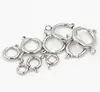 China Factory Wholesale Stainless Steel Fashion DIY Q Shaped Circle Spring Type Clasps Closes Accessories, Many Sizes