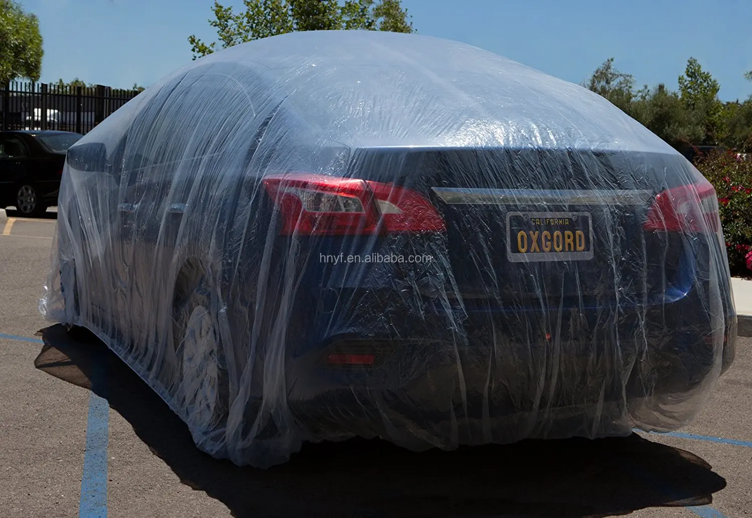 Plastic Waterproof Disposable Auto Car Hood Protector Covers With