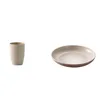 Wheat Straw Plastic Chinese Dinnerware Set With Cups And Plates