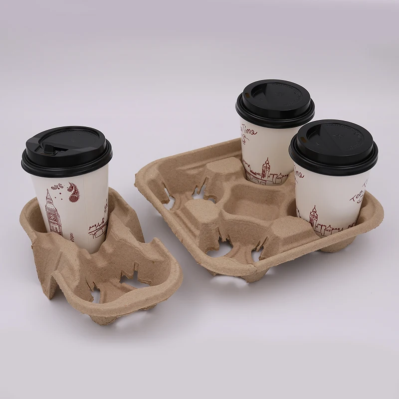 Paper Cup Holder Tray/ Paper Pulp Cup Carrier / Coffee Paper Cup Holder