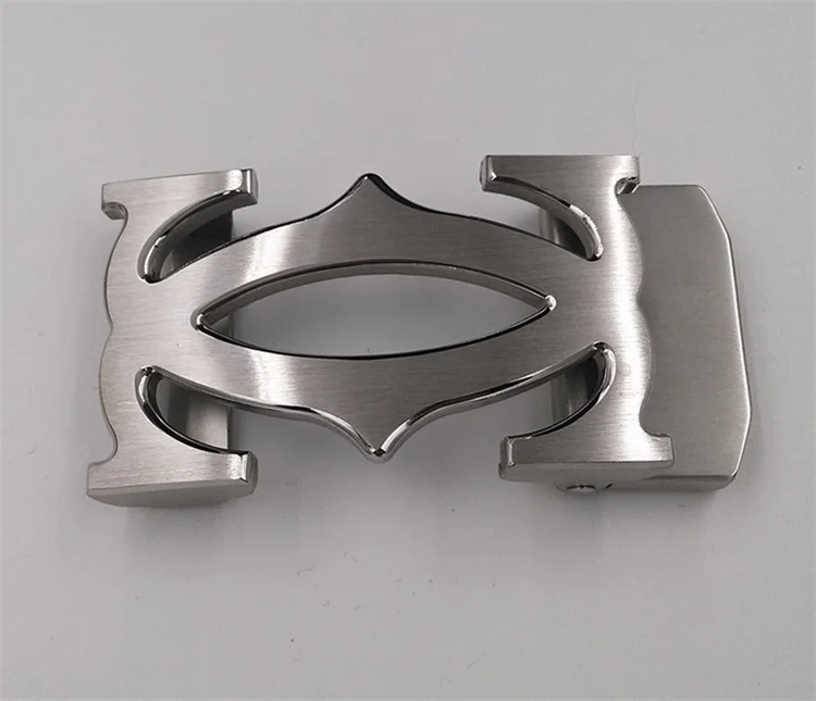 304 Stainless Steel Automatic Men's Belt Buckles Custom Shape Stainless