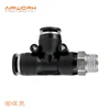 PD Air Hose Connector 3 Way Male Thread Tee Pneumatic Plastic air compressor polypropylene pipe Fitting