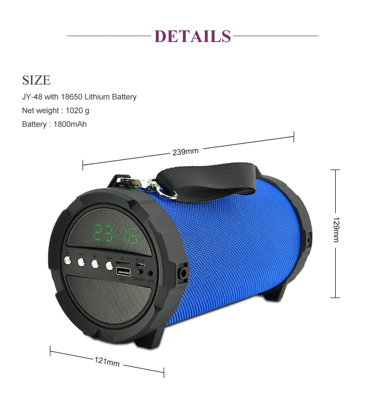 Cheap price model 10W Digital Alarm Clock Loudsound 3.0 Bluetooth Speaker - ANKUX.COM