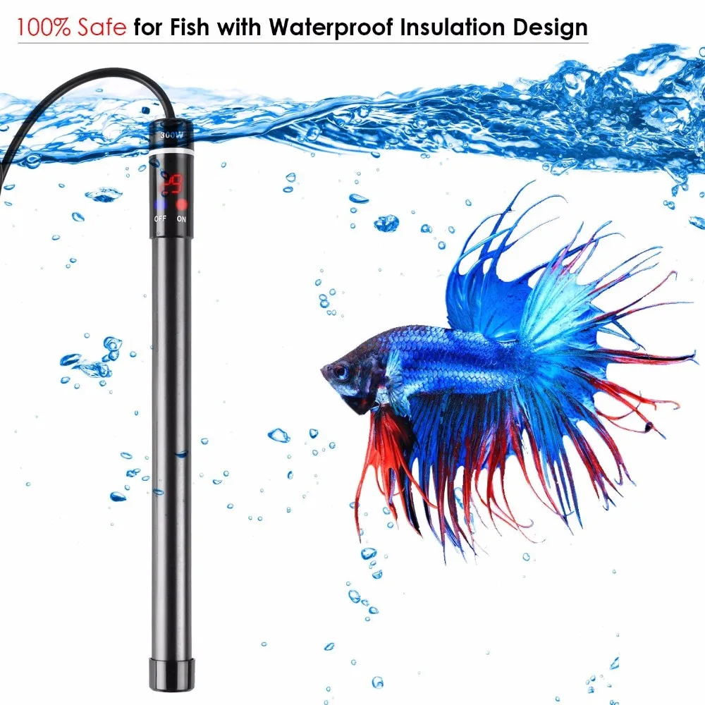 Aquarium Heater 300 W Titanium Water Aquarium Fish Tank Heaters With Intelligent Led Temperature