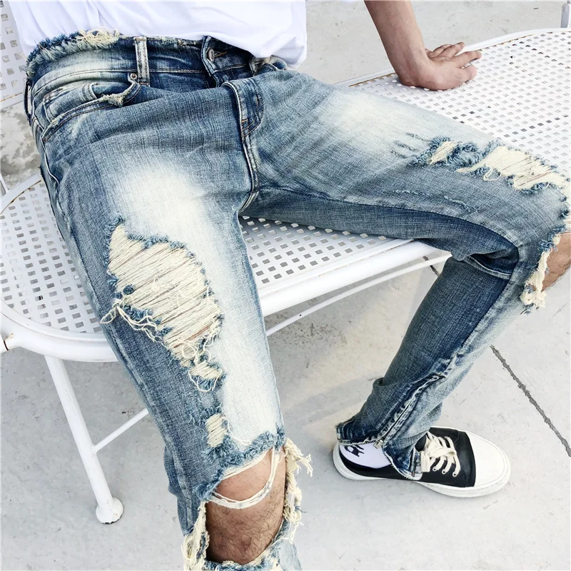Oem New Style Ripped Pent Style Stock Dropshipping Men Jeans Trousers ...