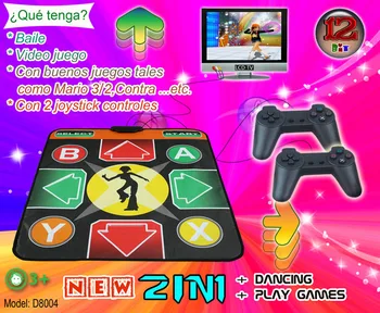 New 12 Bit 2 In 1 Dancing Game Single Dance Mat Tv Game For