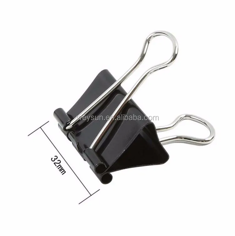 Rainbow 32mm OUTU 8pcs/Box 32mm Solid Color Metal Binder Clips Notes Letter Paper Clip Office Supplies H0134 