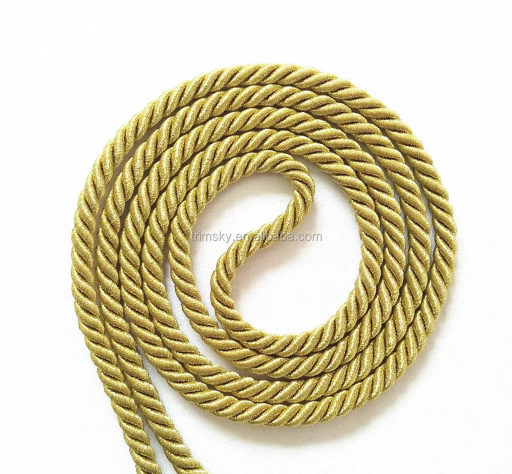 Trims By The Yard Holly 3/8 Metallic Twisted Cord Jamaica