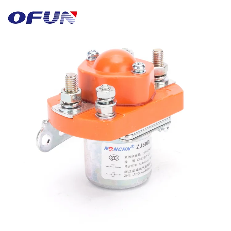 OFUN Forklift Motor 220V Coil Normally Open 50A Dc Contactor With Ce Rohs