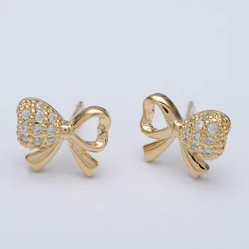 Cute design gold bow knot shape jewelry 
