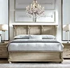 Luxury bedroom furniture king size bed material wooden frame French Provincial Oak solid Wooden bed