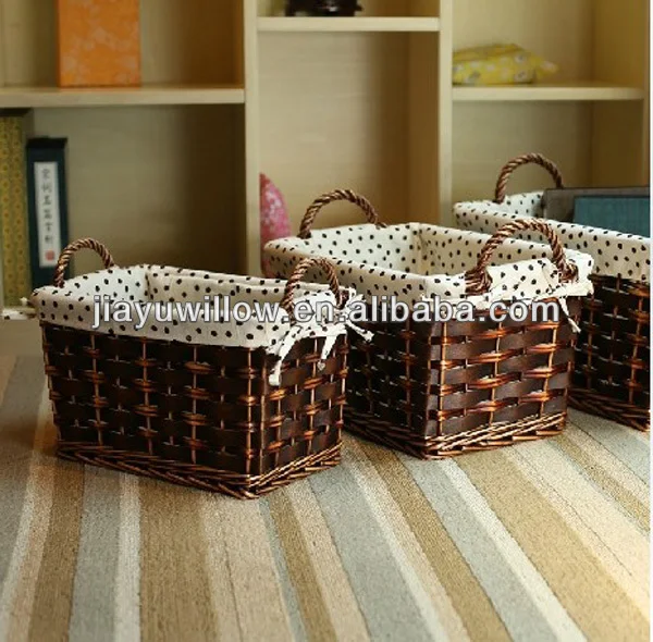 Decoration Wall Hanging Wicker Baskets Wicker Divided Basket Small