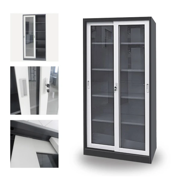 Steel Made Two Glass Door Metal Cabinet Filing Cupboard With Adjust Shelf Buy Two Glass Door Metal Cabinet Filing Cupboard With Adjust Shelf Kitchen