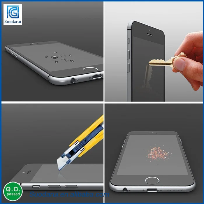 Clear Tempered Glass For iphone 6s 2.5D 0.30MM Flat Film Screen Protectors