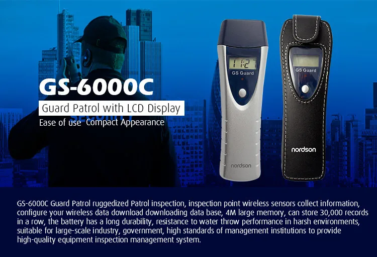 Security Guard Patrol Equipment RFID 125KHz Card and Tag LCD Screen RFID Guard Tour Probe