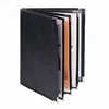 Handmade 8 Pages Views Black A4 PU Leather Menu Cover Or For 8.5*11'' Menu