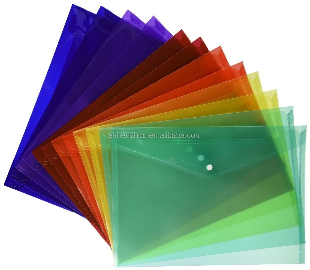 A4 PLASTIC DOCUMENT WALLETS FOLDER FILES ASSORTED COLOURS PACK OF 4 HOME OFFICE