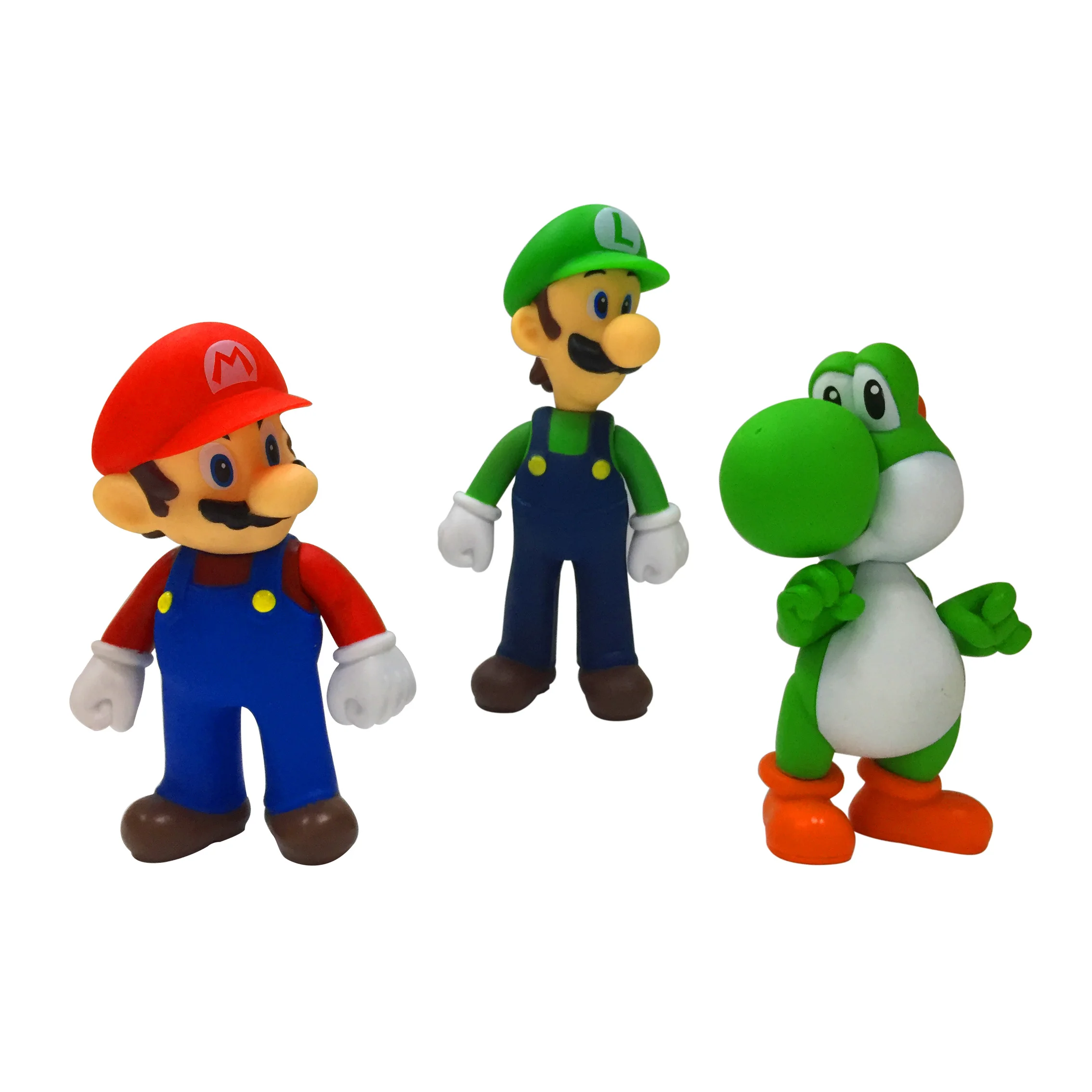 3pcs/lot super mario 11-12cm bros mario yoshi luigi pvc action