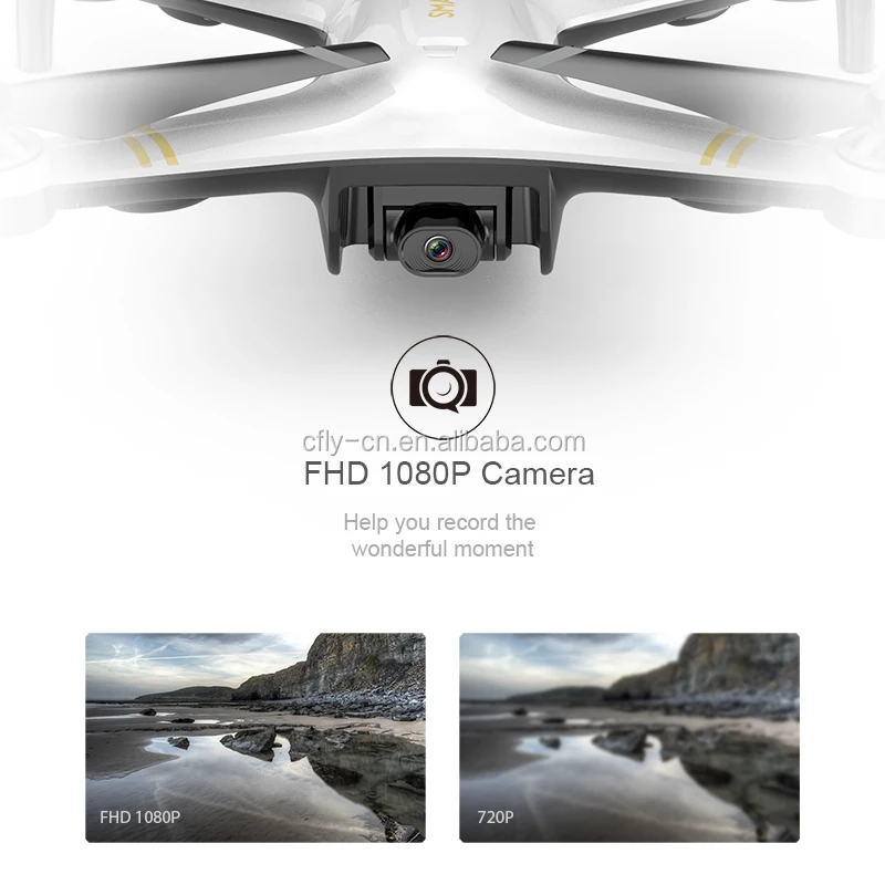 CFLYAI 2.4GHz RC Return Home auto return gps location long battery life 4k HD rc drones with cameras