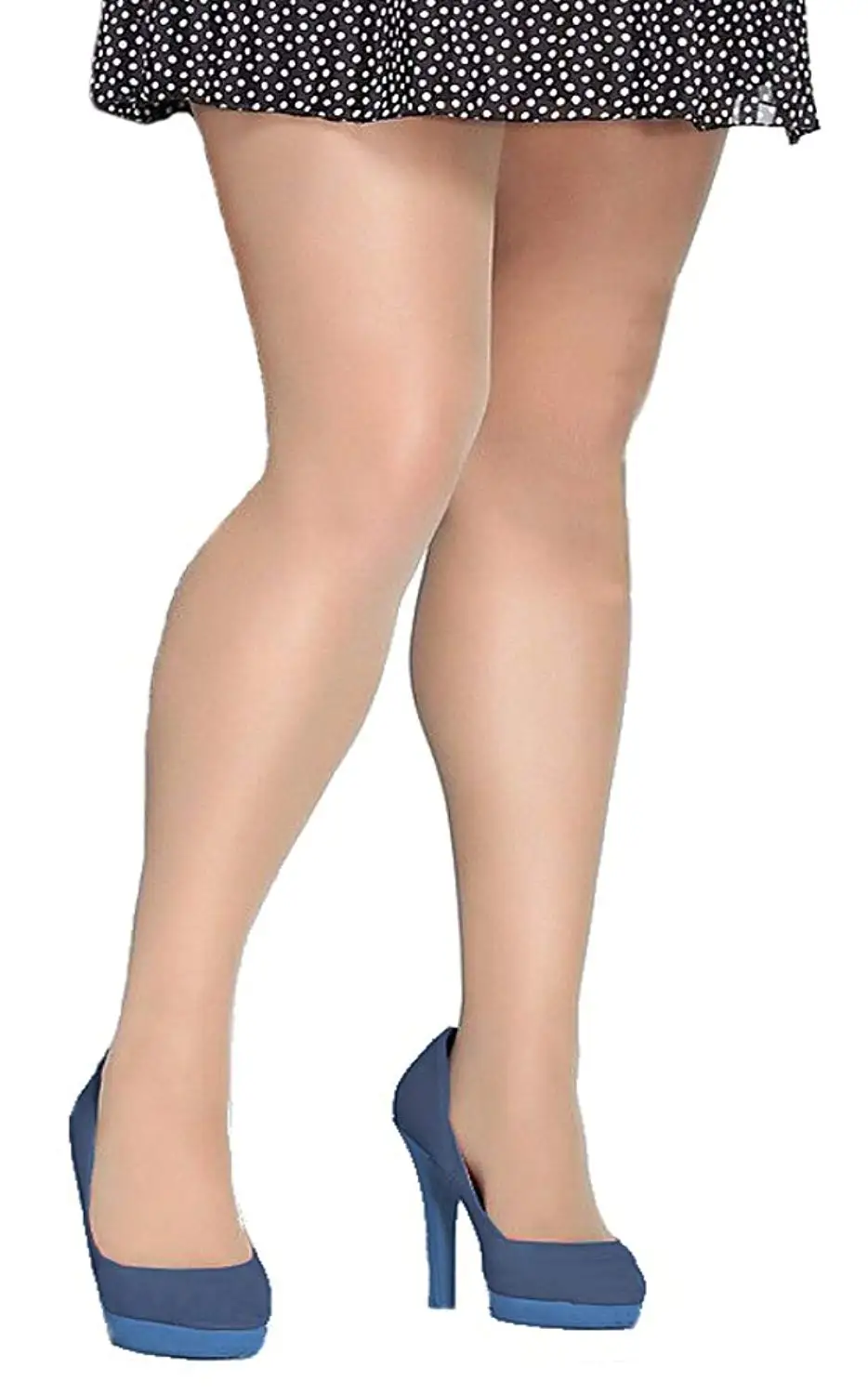 Buy Plus Size 20 denier pantyhose size 3X-7X (petite to extra-long/tall) - black or beige in 