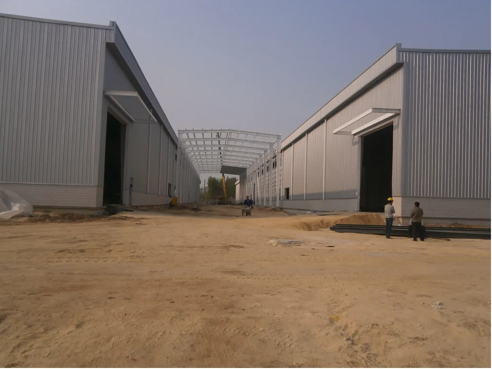 prefab construction design steel truss warehouse