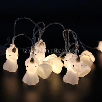 2017 new product unicorn led string light party decorative hanging