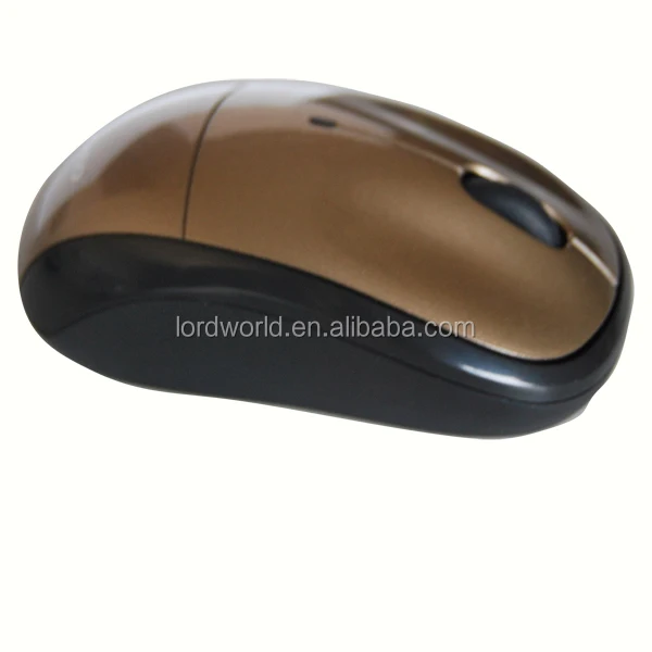 Computer Hardware Components New Optical Mouse Golden Wireless Computer Mouse