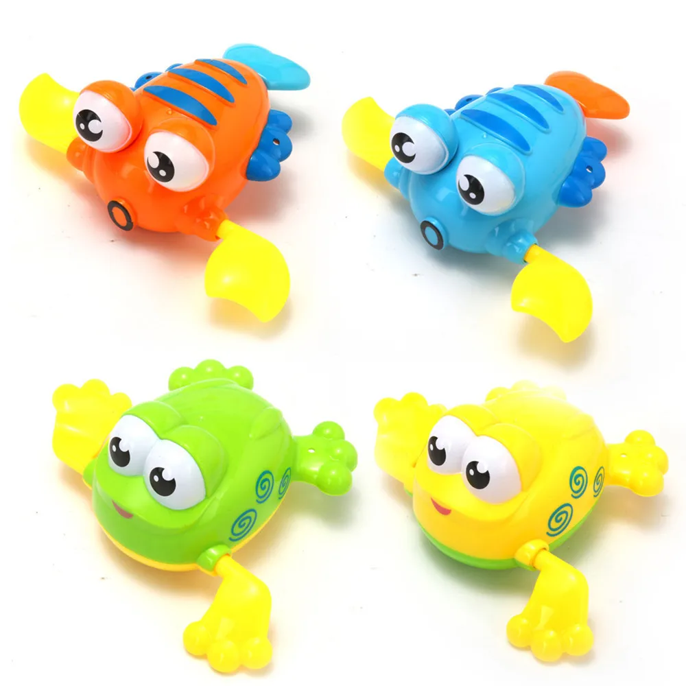 Abs Plastic Baby Marine Animal Swimming Frog Cute Lobster Bath Wind Up ...