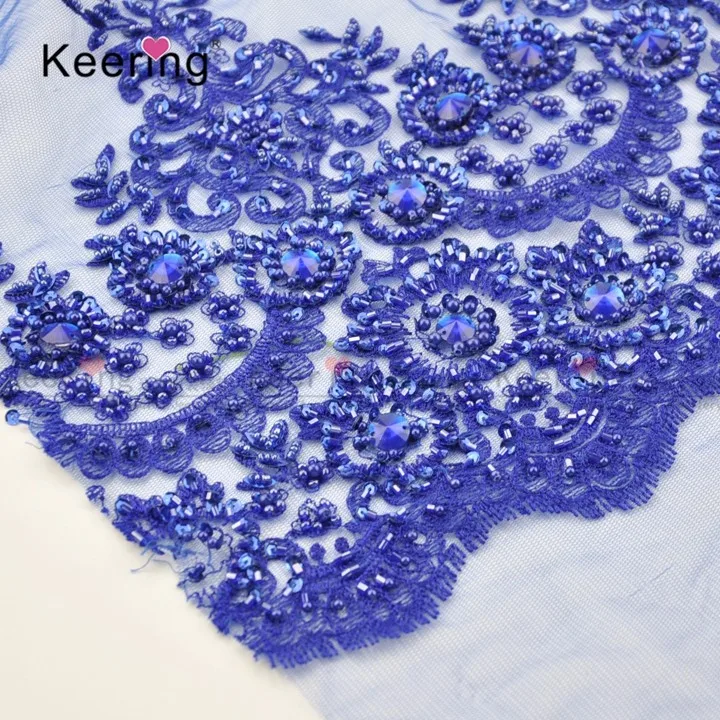 cobalt blue lace fabric