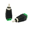 RCA Connector 2 poles CCTV Camera Phono RCA Male Plug to AV Balun Terminal Video Adapter TV/CCTV RCA Wire Connector