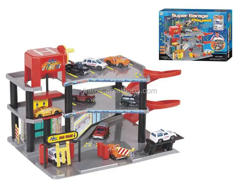 plastic car garage toy