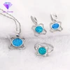 Popular China Opal 925 Solid Sterling Silver Jewelry Set on sale