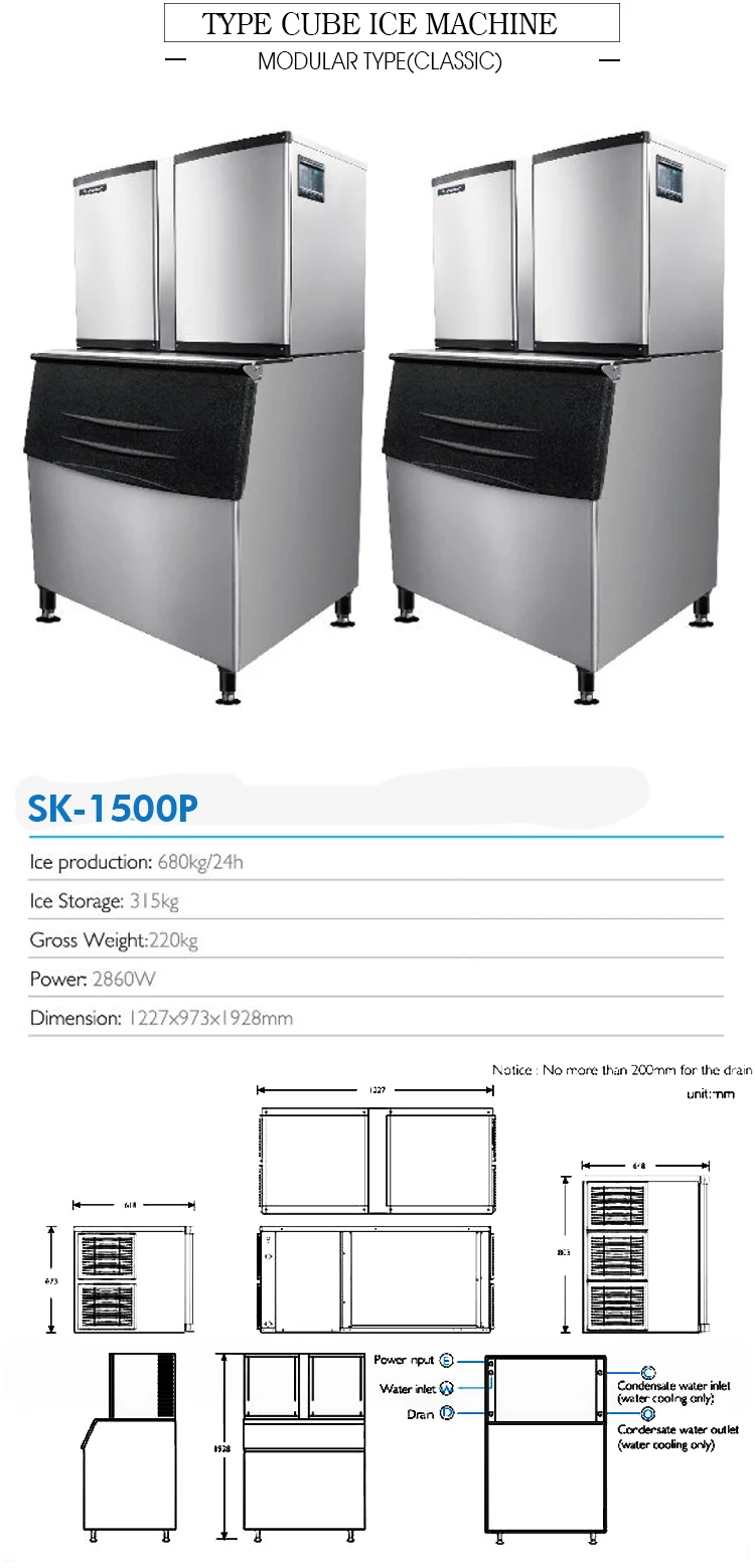 Snooker Cube Ice Maker Sk-1500 Vending Machines - Buy Ice Cube Making