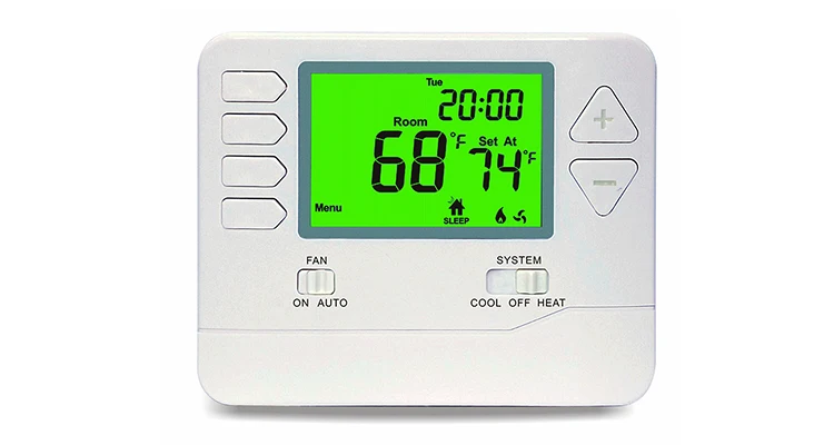 digital room thermostat with battery operated